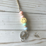 Pastel Smiley Lanyard