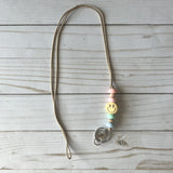 Pastel Smiley Lanyard
