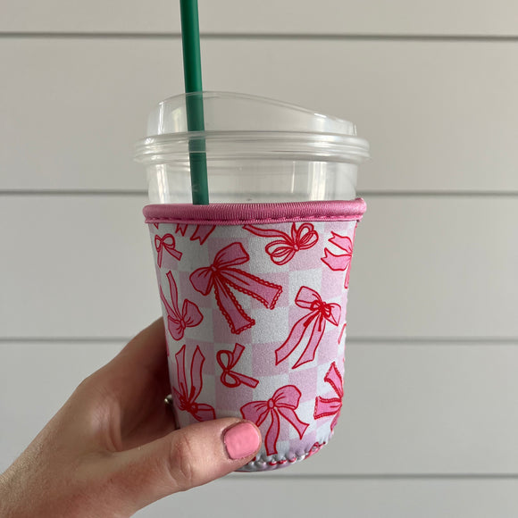 Pink Bows Drink Sleeve Small