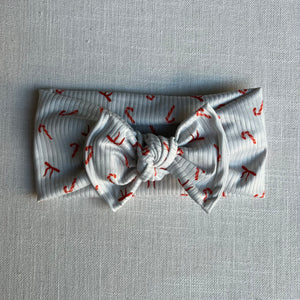 Simple Candy Cane Bows Top Knot