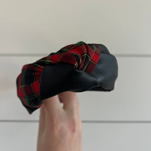 Knotted Mixed Up Black Christmas Plaid