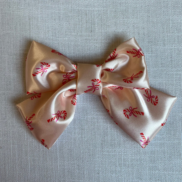 Satin Candy Cane Bows Bow