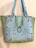 Blue Green Teacher Bandana Tote