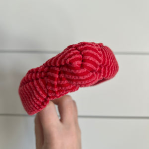 Knotted Red Chunky Rib