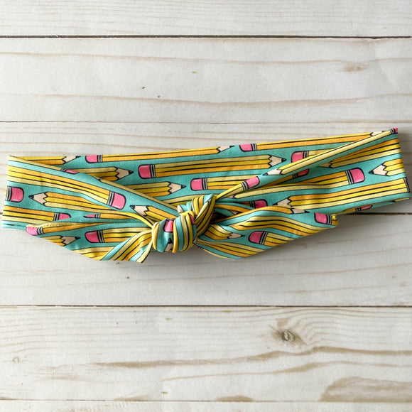 Tied Aqua Pencils