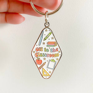 SILVER Off to the Classroom Keychain